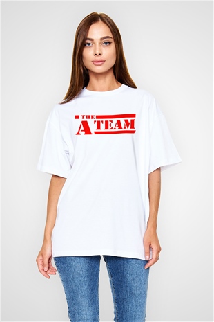 A-Team Beyaz Oversize Tişört Oversize T-shirt