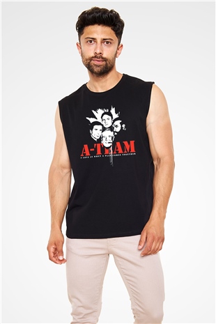 A-Team Siyah Unisex Kolsuz Tişört