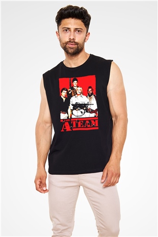 A-Team Siyah Unisex Kolsuz Tişört