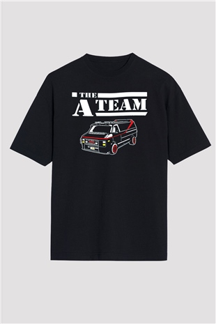 A-Team Siyah Oversize Tişört Oversize T-shirt