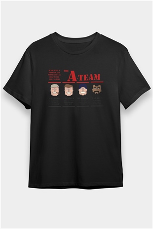 A-Team Siyah Unisex Tişört T-Shirt