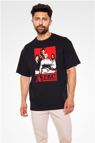 A-Team Siyah Oversize Tişört Oversize T-shirt