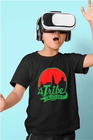 A Tribe Called Quest Baskılı Siyah Unisex Çocuk Tişört