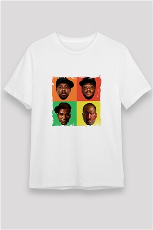 A Tribe Called Quest Baskılı Unisex Beyaz Tişört