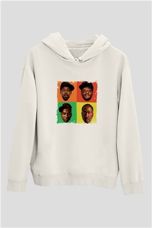 A Tribe Called Quest Baskılı Unisex Beyaz Hoodie