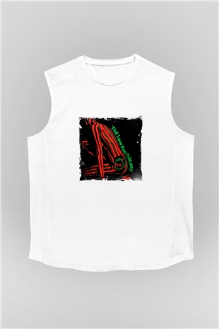 A Tribe Called Quest Baskılı Unisex Beyaz Kolsuz Tişört