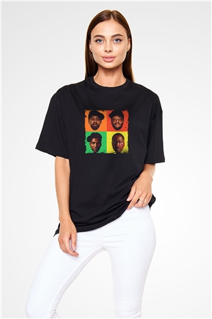 A Tribe Called Quest Baskılı Unisex Oversize Siyah Tişört