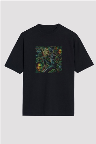 A Tribe Called Quest Baskılı Unisex Oversize Siyah Tişört