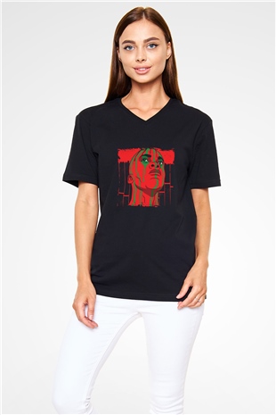 A Tribe Called Quest Baskılı Unisex Siyah V Yaka Tişört