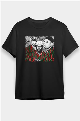 A Tribe Called Quest Baskılı Unisex Siyah Tişört - Tshirt