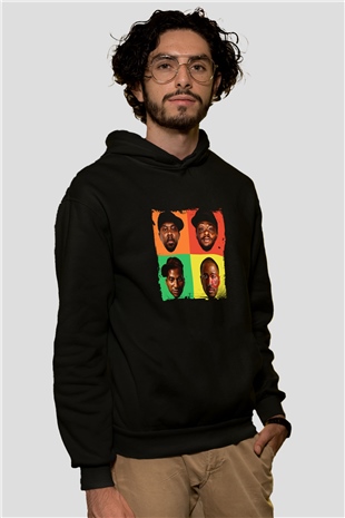 A Tribe Called Quest Baskılı Unisex Siyah Hoodie