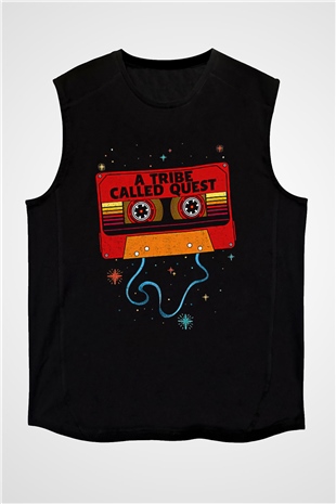 A Tribe Called Quest Baskılı Unisex Siyah Kolsuz Tişört - Tshirt
