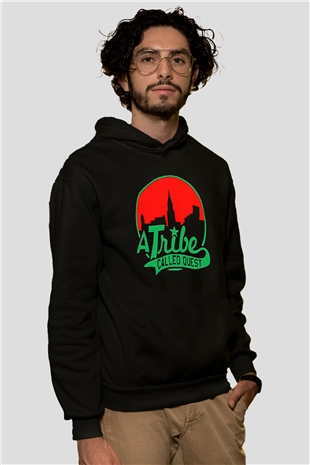A Tribe Called Quest Baskılı Unisex Siyah Hoodie