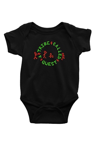 A Tribe Called Quest Baskılı Unisex Siyah Bebek Body - Zıbın