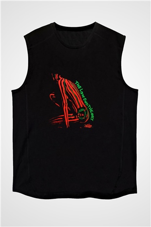 A Tribe Called Quest Baskılı Unisex Siyah Kolsuz Tişört