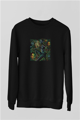 A Tribe Called Quest Baskılı Unisex Siyah Sweatshirt
