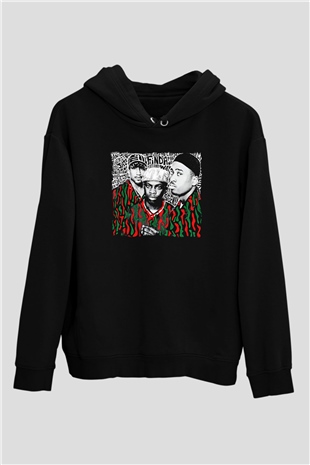 A Tribe Called Quest Baskılı Unisex Siyah Hoodie