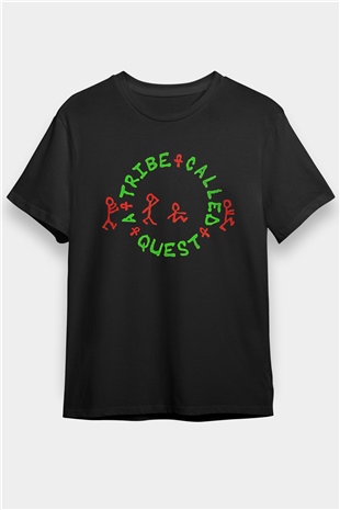 A Tribe Called Quest Baskılı Unisex Siyah Tişört - Tshirt