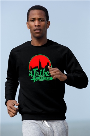 A Tribe Called Quest Baskılı Unisex Siyah Sweatshirt