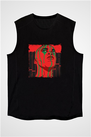 A Tribe Called Quest Baskılı Unisex Siyah Kolsuz Tişört