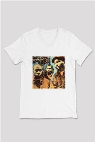 A Tribe Called Quest Beyaz Unisex V Yaka Tişört T-Shirt