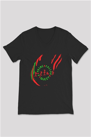 A Tribe Called Quest Siyah Unisex V Yaka Tişört T-Shirt