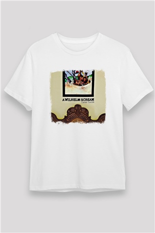 A Wilhelm Scream Baskılı Unisex Beyaz Tişört