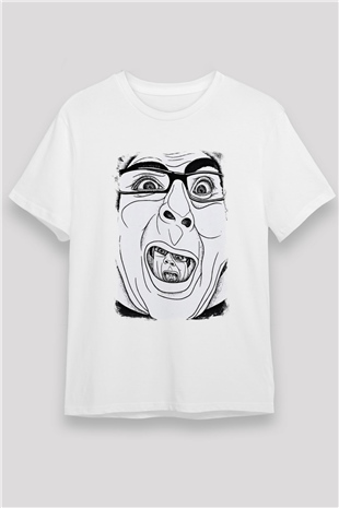 A Wilhelm Scream Baskılı Unisex Beyaz Tişört