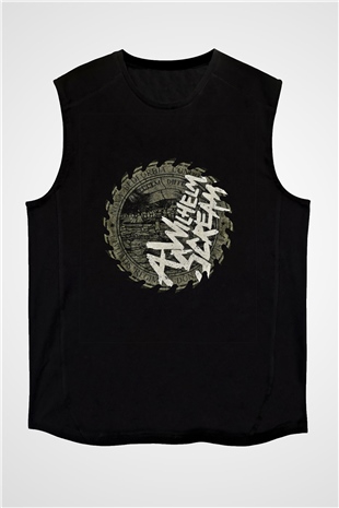 A Wilhelm Scream Baskılı Unisex Siyah Kolsuz Tişört