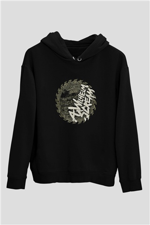 A Wilhelm Scream Baskılı Unisex Siyah Hoodie
