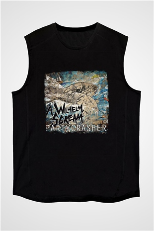 A Wilhelm Scream Baskılı Unisex Siyah Kolsuz Tişört