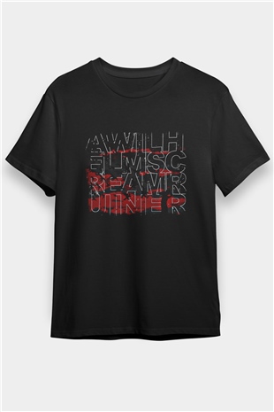A Wilhelm Scream Baskılı Unisex Siyah Tişört
