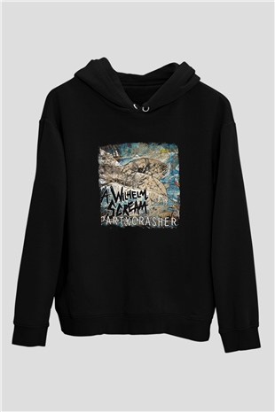 A Wilhelm Scream Baskılı Unisex Siyah Hoodie
