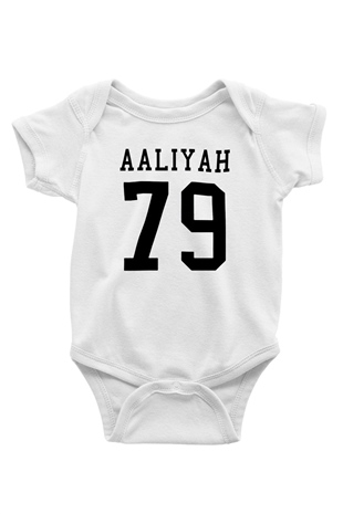Aaliyah Baskılı Beyaz Unisex Bebek Body - Zıbın