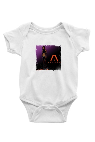 Aaliyah Baskılı Unisex Beyaz Bebek Body - Zıbın