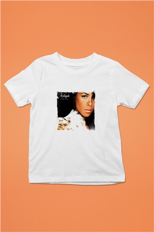 Aaliyah Baskılı Unisex Beyaz Çocuk Tişört