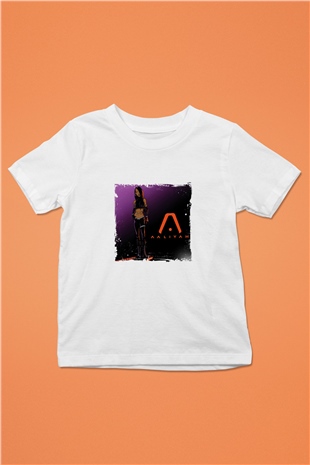 Aaliyah Baskılı Unisex Beyaz Çocuk Tişört