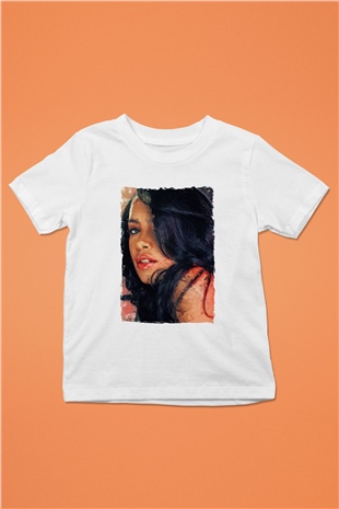 Aaliyah Beyaz Unisex Çocuk Tişört