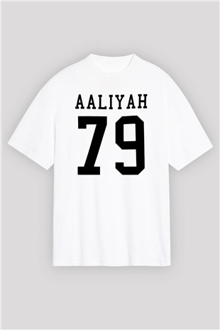Aaliyah Beyaz Unisex Oversize Tişört T-Shirt