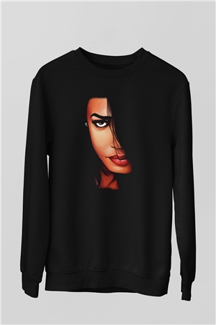 Aaliyah Siyah Unisex Sweatshirt