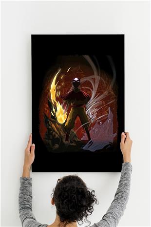 Aang Avatar Desenli Ahşap Mdf Tablo 40 cm x 60 cm