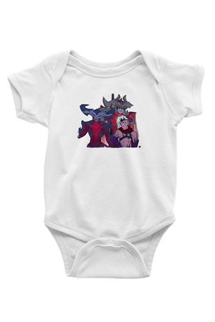 Aatrox James Baskılı Beyaz Unisex Bebek Body - Zıbın
