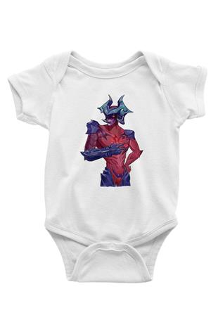 Aatrox James Baskılı Beyaz Unisex Bebek Body - Zıbın