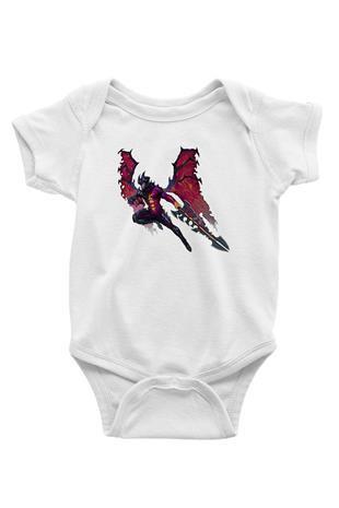 Aatrox James Baskılı Beyaz Unisex Bebek Body - Zıbın