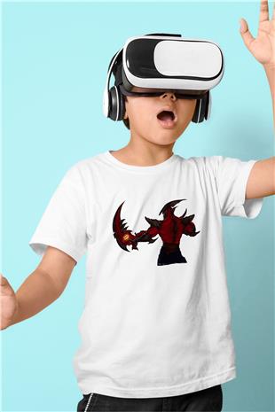 Aatrox James Baskılı Beyaz Unisex Beyaz Çocuk Tişört - Tshirt