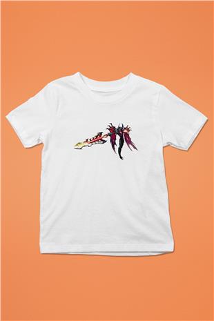 Aatrox James Baskılı Beyaz Unisex Beyaz Çocuk Tişört - Tshirt
