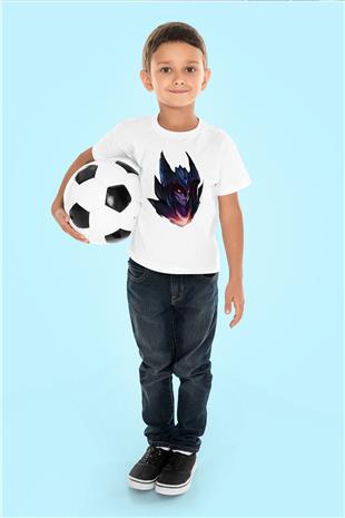 Aatrox James Baskılı Beyaz Unisex Beyaz Çocuk Tişört - Tshirt