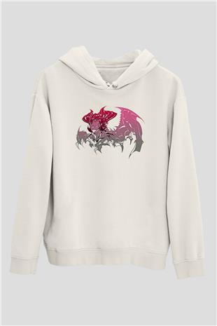 Aatrox James Baskılı Beyaz Unisex Kapüşonlu Sweatshirt