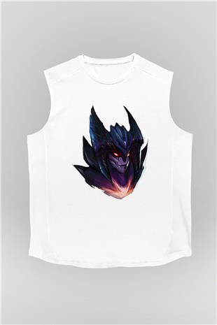 Aatrox James Baskılı Beyaz Unisex Kolsuz Tişört - Tshirt