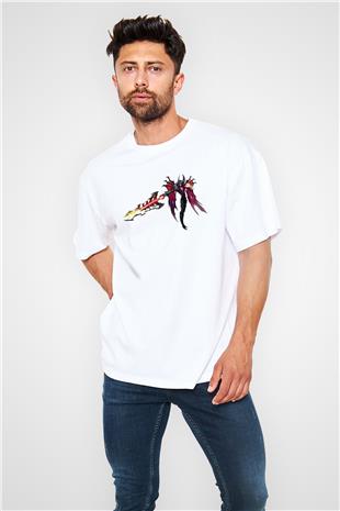 Aatrox James Baskılı Beyaz Unisex Oversize Tişört - Tshirt